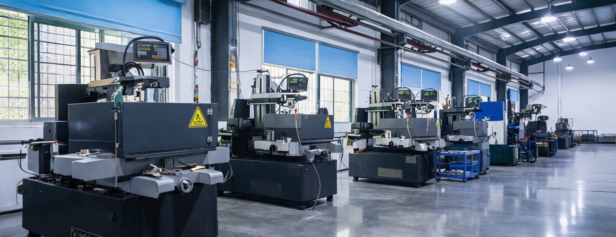 Grinding and wire EDM area on the workshop floor