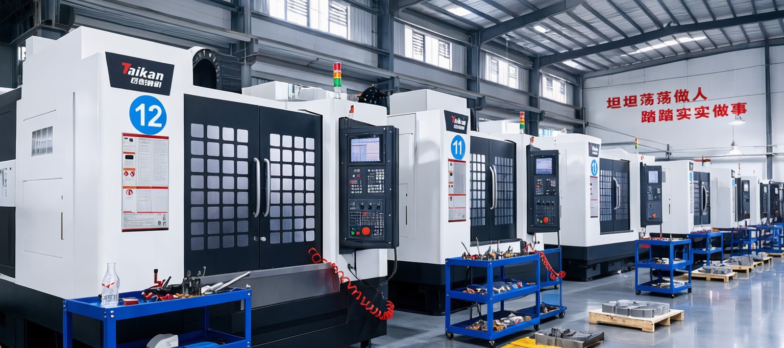 Talkan 12 CNC machining centre with control panel and tool trolley