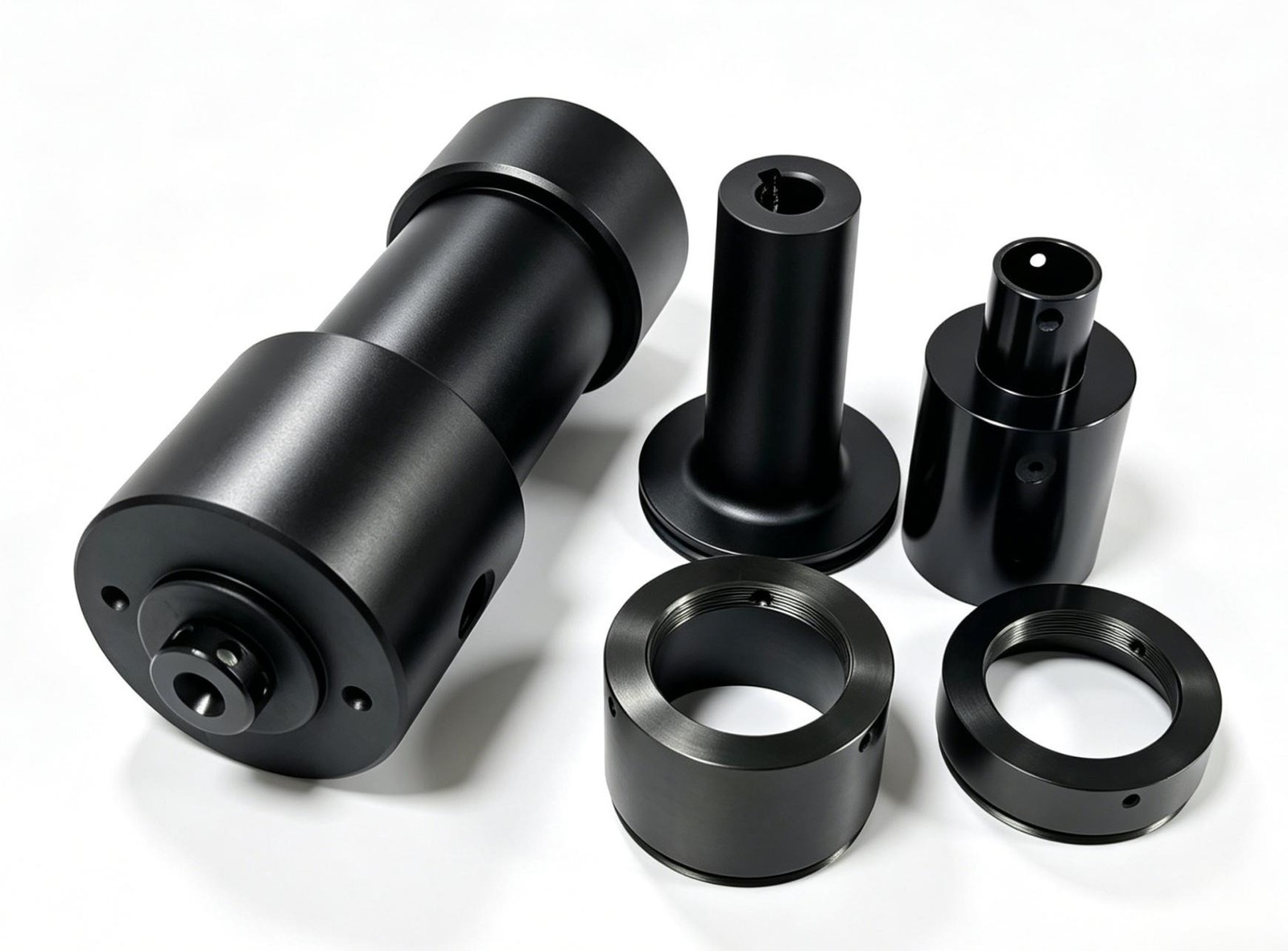 Machined hub, shaft and rings
