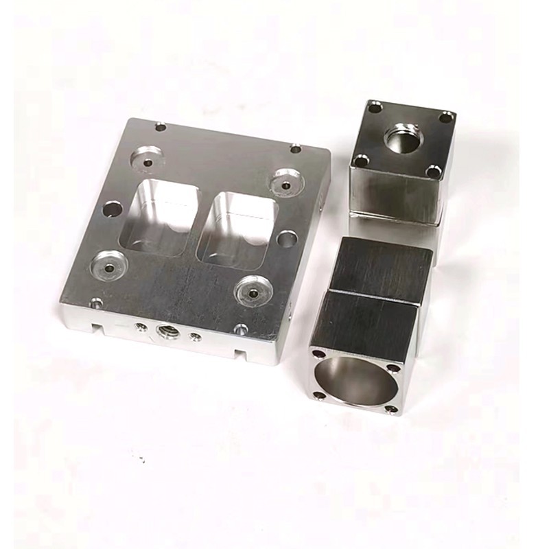 CNC milled plates with pockets and slots